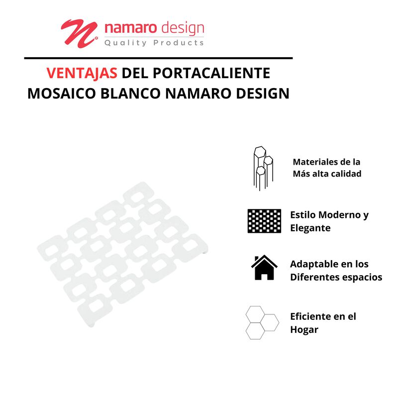 Portacaliente Mosaico Blanco Namaro Design image number null