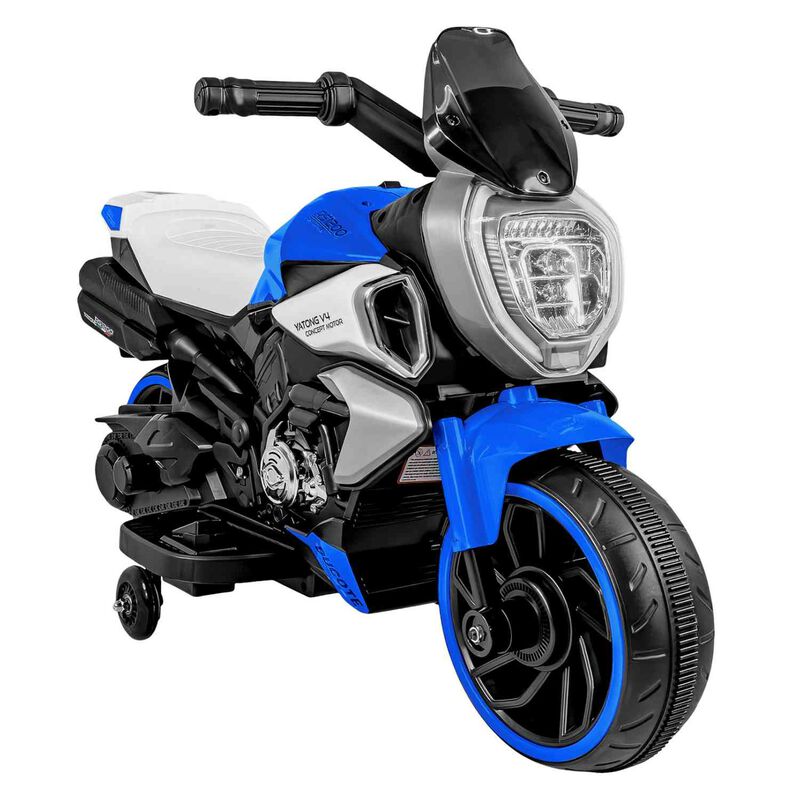 Moto Montable El&eacute;ctrica Azul 6v Luces M&uacute;sica Us... image number null