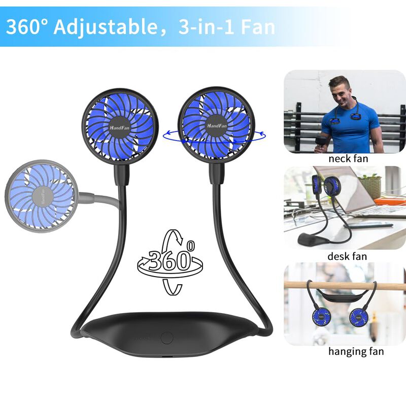 Ventilador De Cuello Handfan 5000 Mah, Recargab... image number null