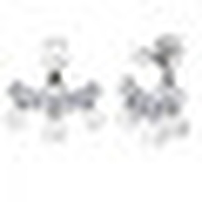 Aretes en Baño de Oro Blanco de 18K de Abanico ... image number null