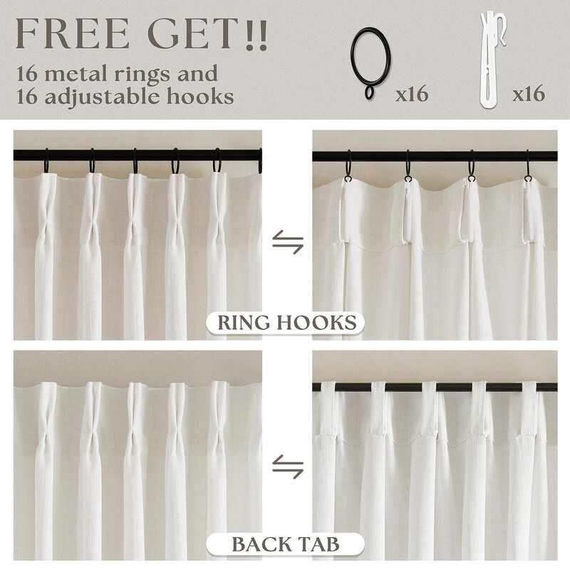 Cortinas Twodrapes 254x274 Cm Lino Con Pliegue ... image number null