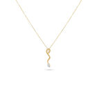 Dije De Serpiente Con Cadena Oro Amarillo Con Platinado 10k Con 9pts De Diamante