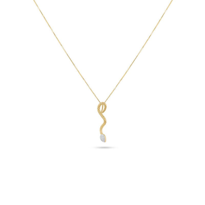 Dije De Serpiente Con Cadena Oro Amarillo Con P... image number null