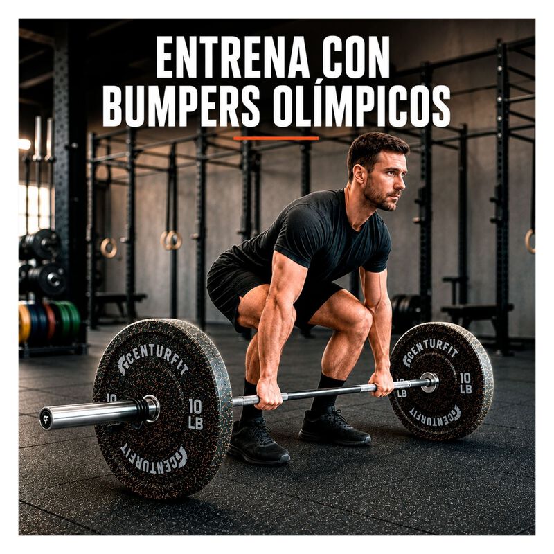Par Discos 10lb Bumper Ol&iacute;mpico Crossfit Caucho... image number null