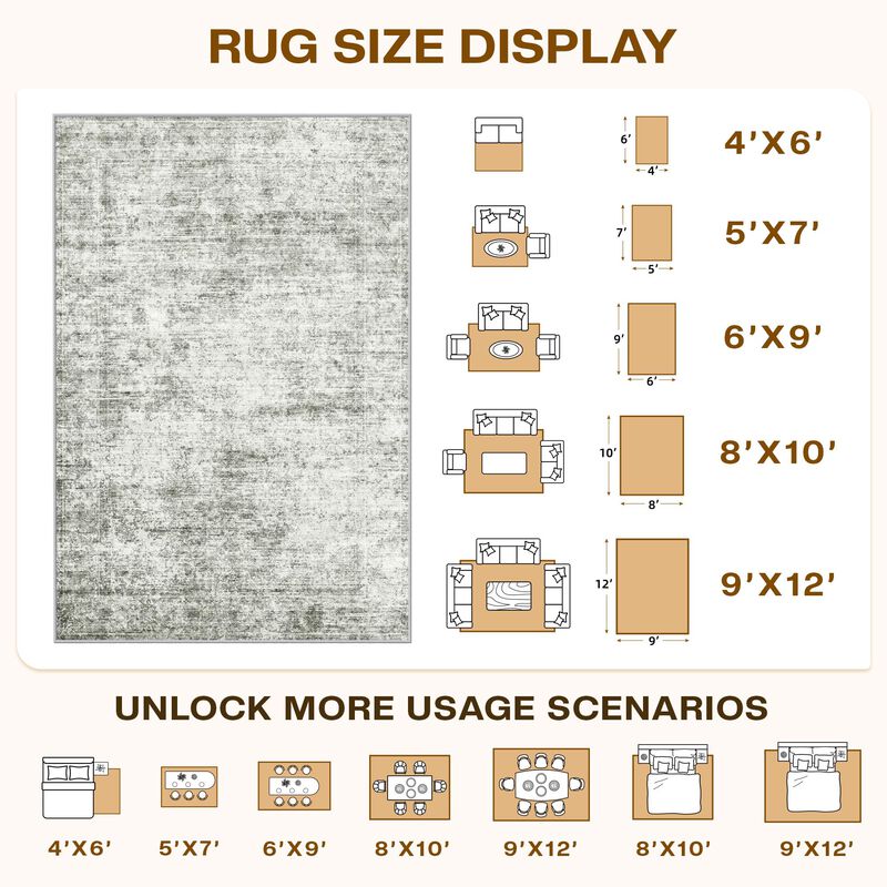 Alfombra Livelyglow 28x35 Cm Gris Antideslizant... image number null