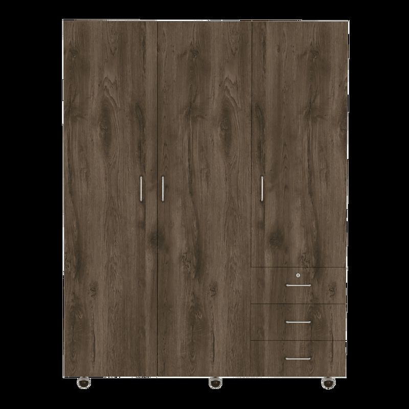 Closet Tini Nogal y Blanco con Tres Cajones Vir... image number null