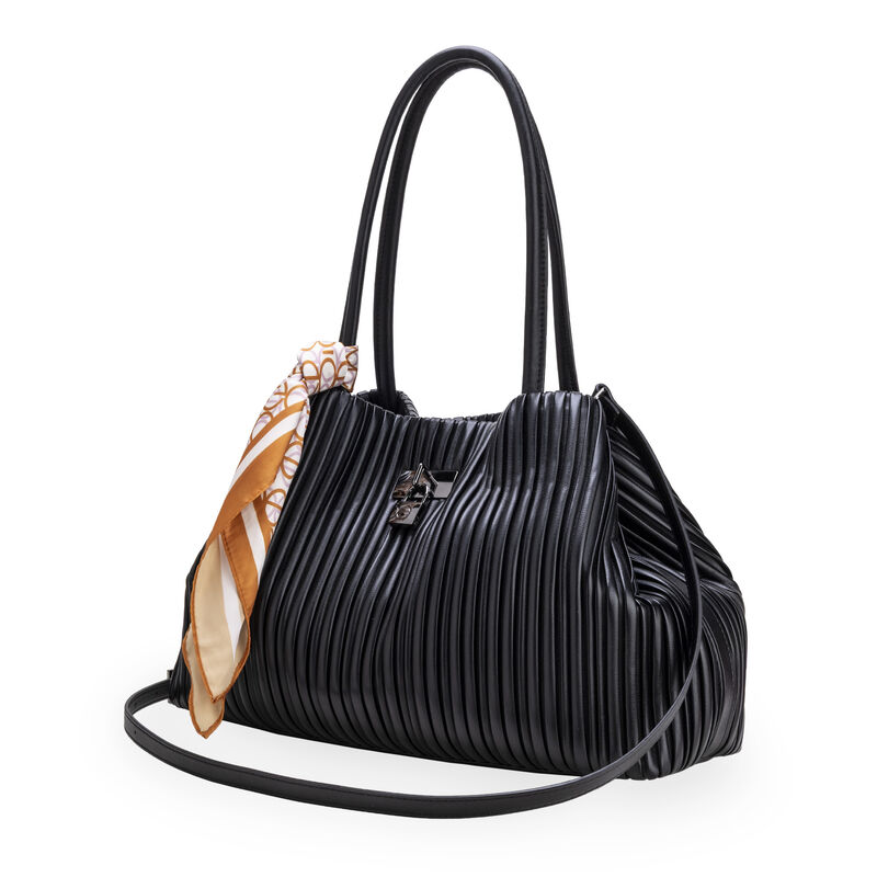 Bolsa Tote Grande Look Blisado Color Negro image number null