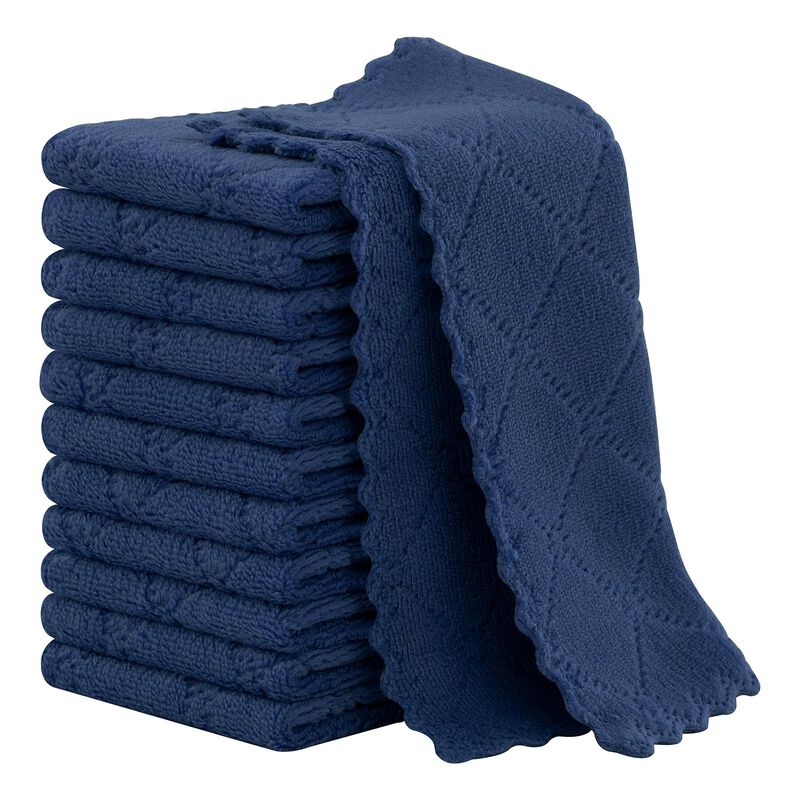 Pa&ntilde;os de Cocina Homaxy - Pack de 12, Azul Marin... image number null
