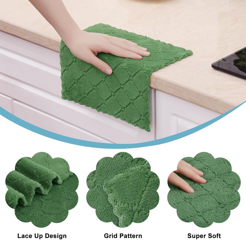 Pa&ntilde;os de Cocina Homaxy, Pack de 12 - 25 cm, Ver... image number null