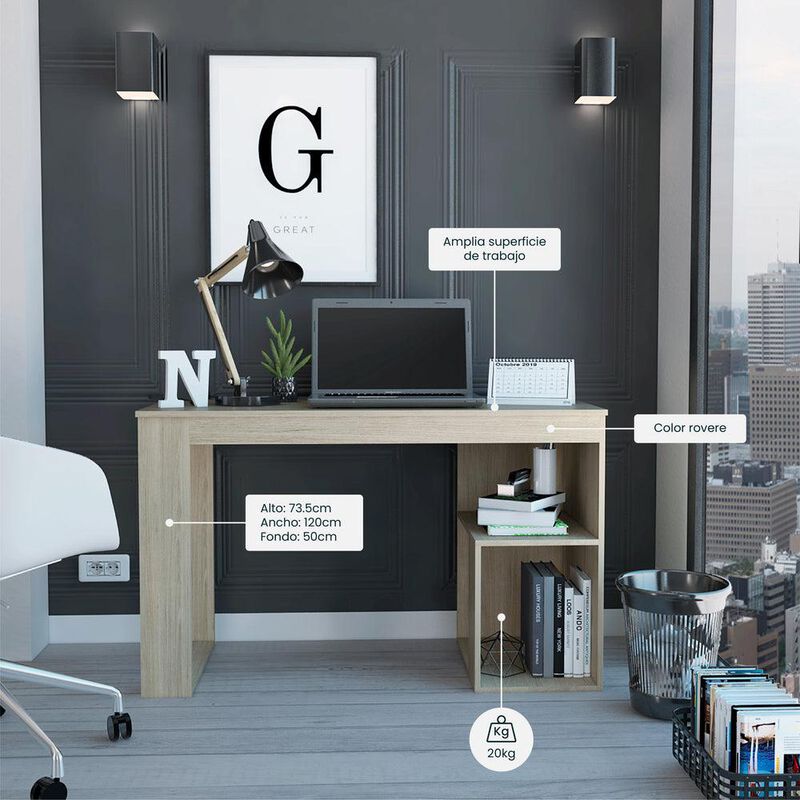 Escritorio Astana, Rovere Virtual Muebles image number null