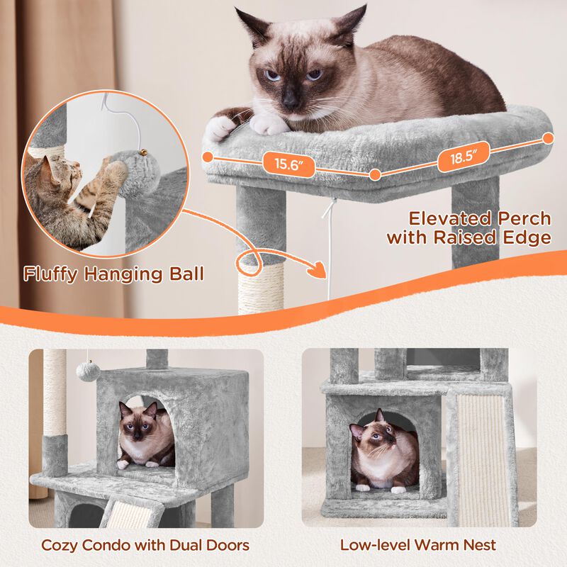 &Aacute;rbol Para Gatos Yaheetech 91 cm &ndash; Descanso Par... image number null