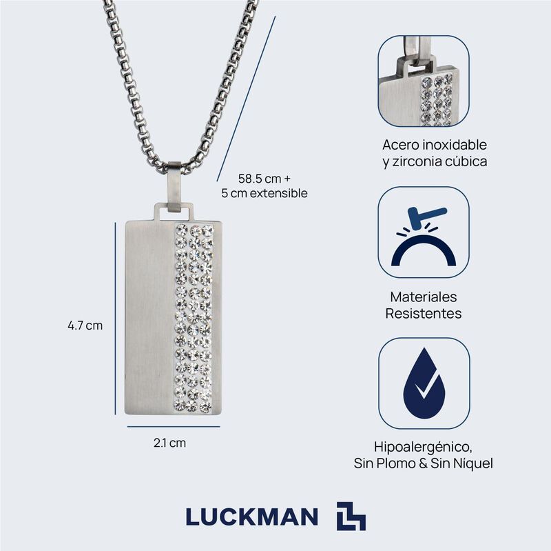 Cadena Hombre Dije, Collar Joyer&iacute;a Acero Inoxid... image number null