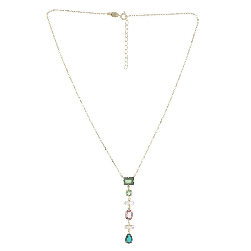 Gargantilla De Plata Dorada 925 Con Zirconias D... image number null