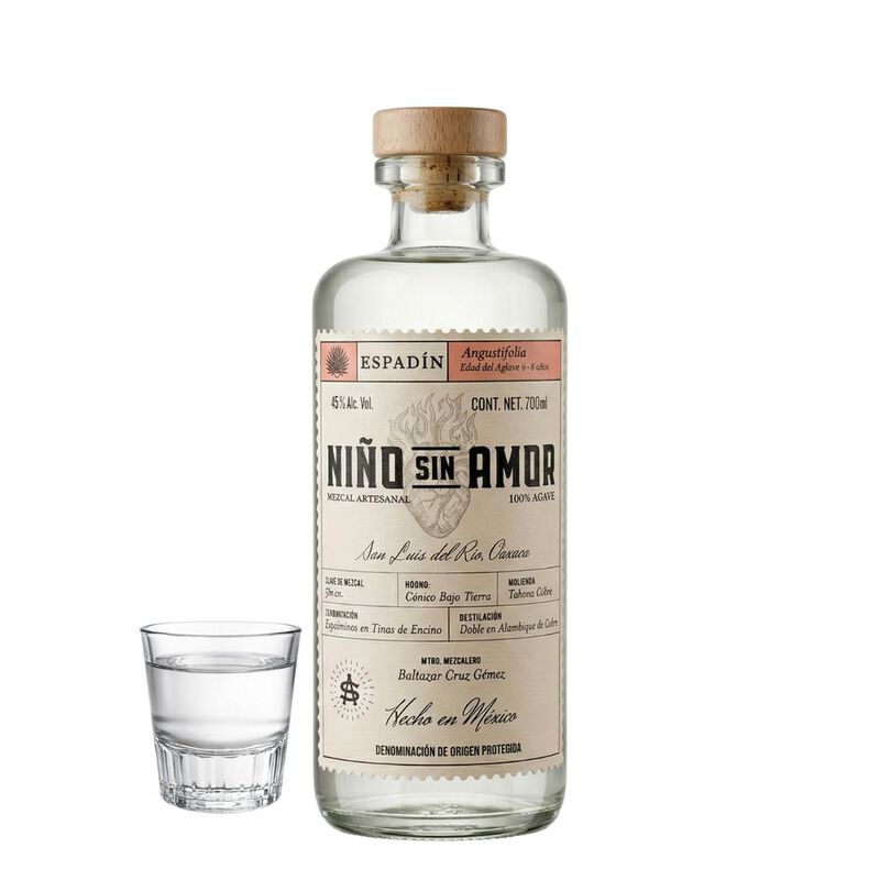 Mezcal Artesanal Destilado Ni&ntilde;o Sin Amor Espad&iacute;... image number null