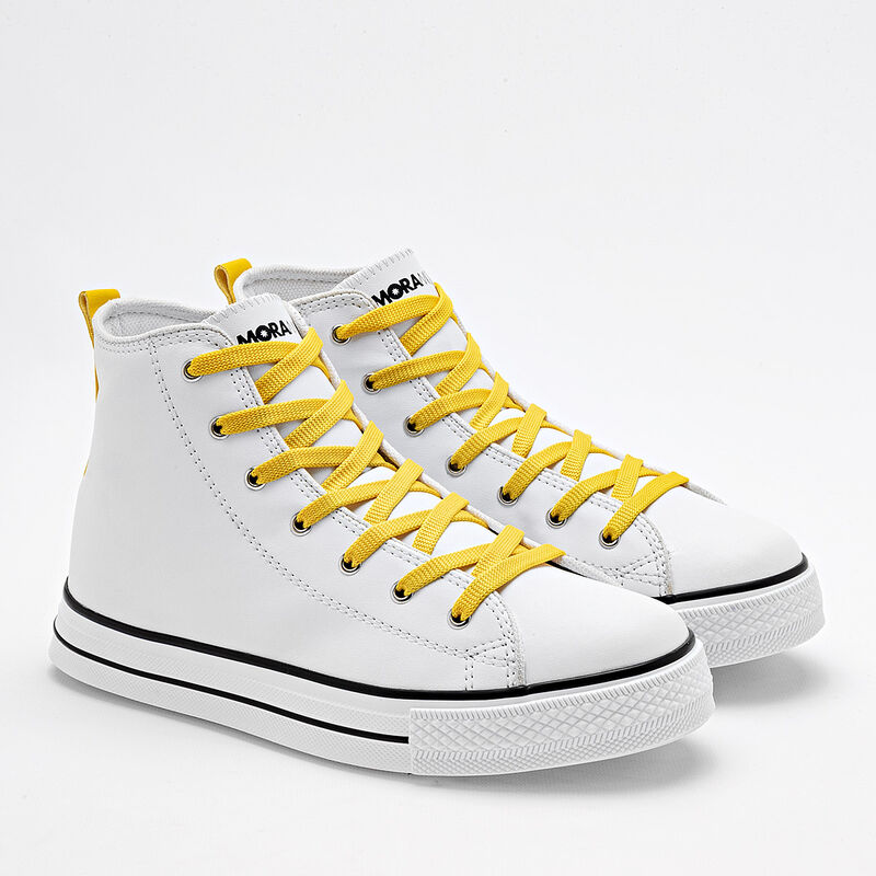 Moramora Tenis urbano para mujer blanco amarill... image number null