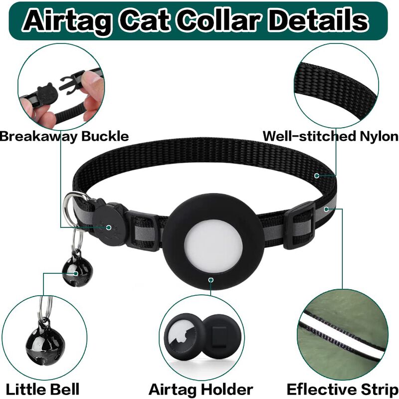 Collar Para Gatos Dgerp Airtag Breakaway Reflec... image number null