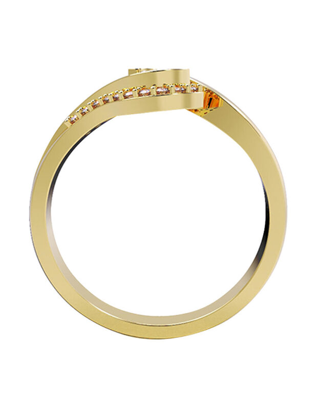 Anillo de Compromiso en Oro de 14K con Circonia... image number null