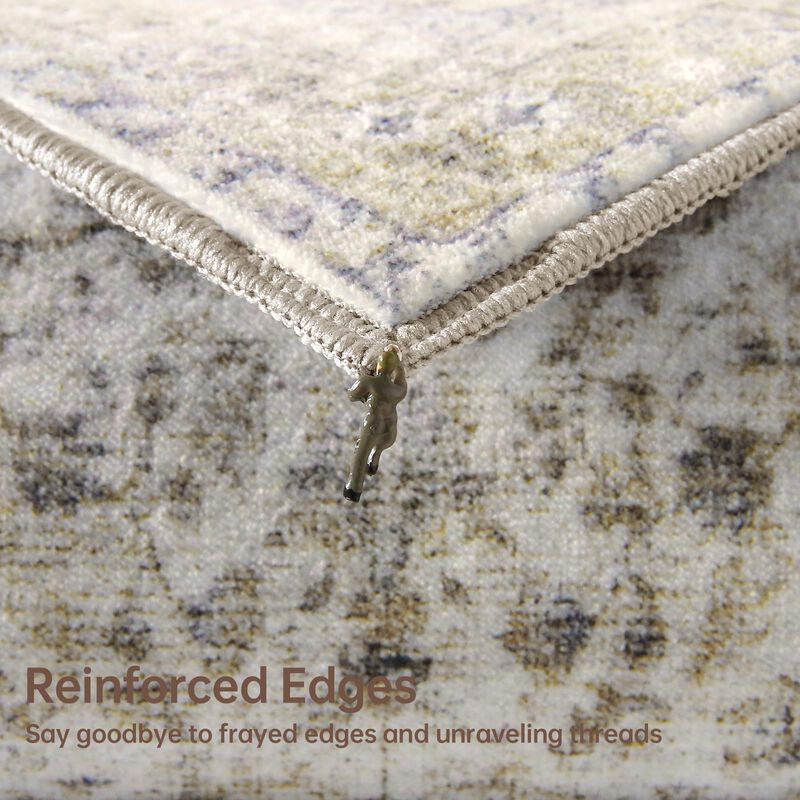 Alfombra De &Aacute;rea Sasttie 147x178 Cm Beige Lavab... image number null