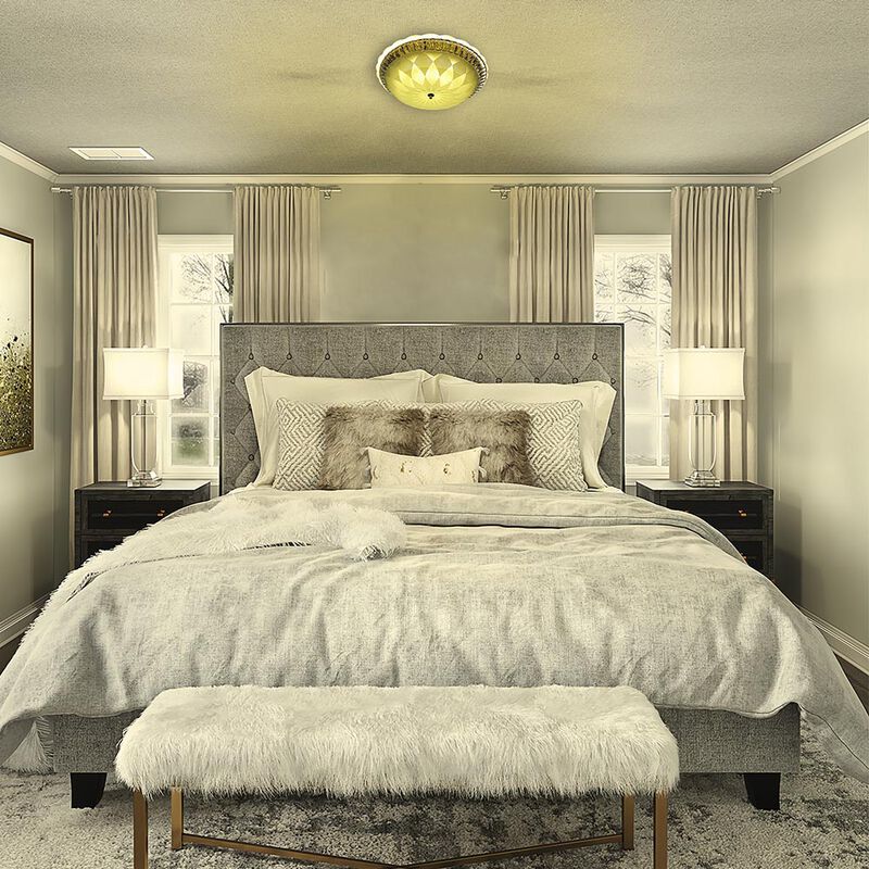 Plaf&oacute;n para techo Flower Gold II Mil Luces image number null