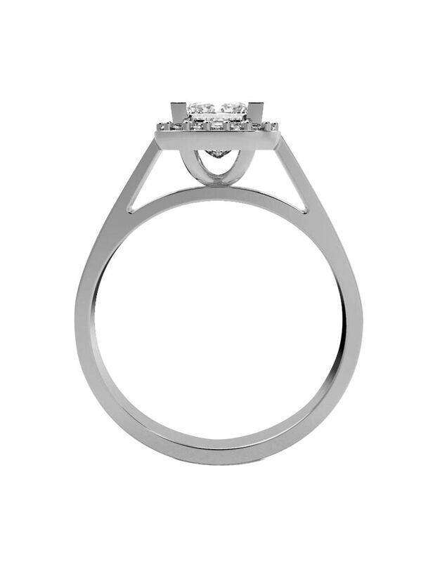 Anillo de Compromiso en Oro de 10K con Circonia... image number null