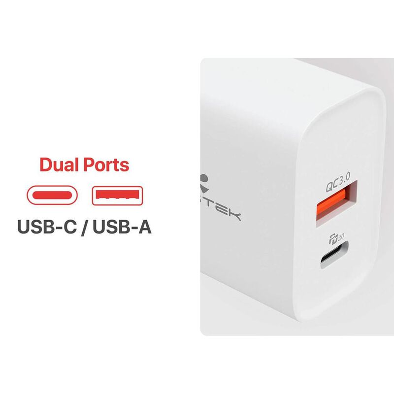 Cargador AC GHOSTEK USB-C PD USB-A 30W Universa... image number null