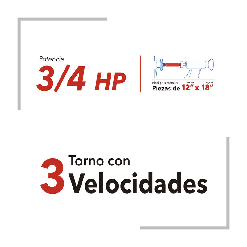 Torno de Banco  Silverline 3.4 HP 3 Velocidades... image number null