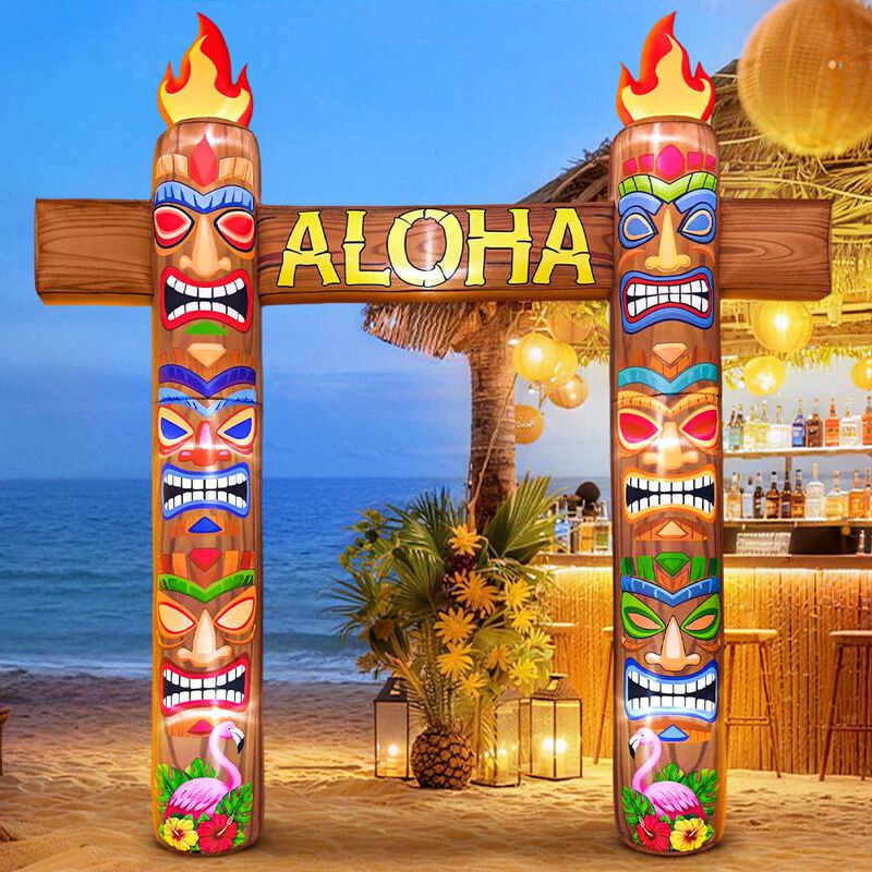 Arco Inflable Kooy De 2,7 m Con Led Estilo Tiki... image number null