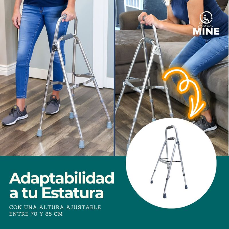 Andadera Lateral Aluminio 1 Mano | Ergon&oacute;mica image number null