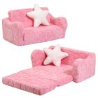 Sof&aacute; Para Ni&ntilde;os Peque&ntilde;os Momcaywex Con Asientos Extra Anchos 2 En 1 Rosa