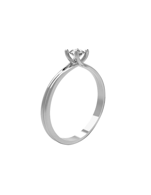 Anillo de Compromiso de 14K con Circonia ORO BL... image number null