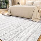 Alfombra De &Aacute;rea Tchdio 244x254 Cm Gris Estilo Marroqu&iacute; Boho Lavable