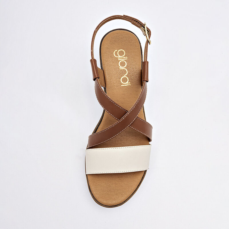 Gilardi zapatilla abierta para mujer camel latt... image number null
