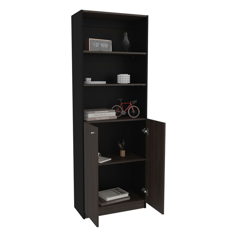 Librero Home Wengue Con Cinco Entrepa&ntilde;os Y Dos ... image number null