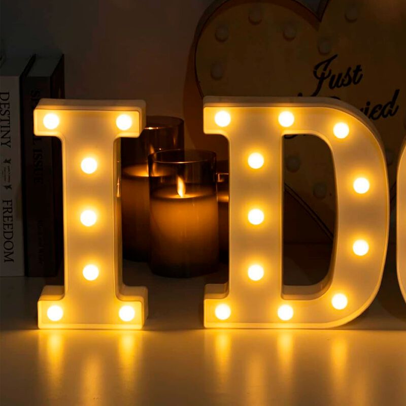 Letra Decorativa Iluminada de LED Letra I Blanc... image number null