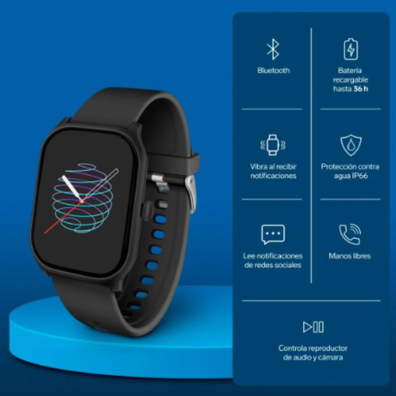 Smart Watch Bluetooth* Touch, 1.7&rdquo;, 24 mm image number null