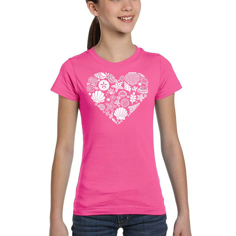 Camiseta Word Art Para Ni&ntilde;a - Conchas Marinas -... image number null
