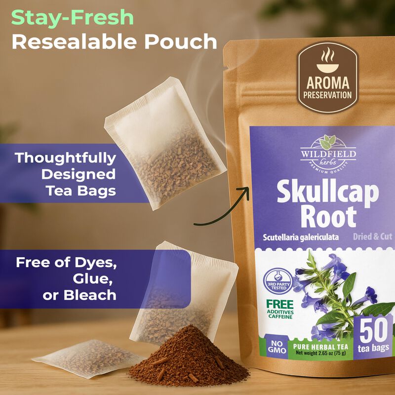 T&eacute; De Escutelaria Wildfield Herbs 50 Bolsas 75 ... image number null