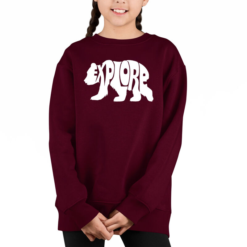 Sudadera De Cuello Redondo Word Art Para Ni&ntilde;a -... image number null