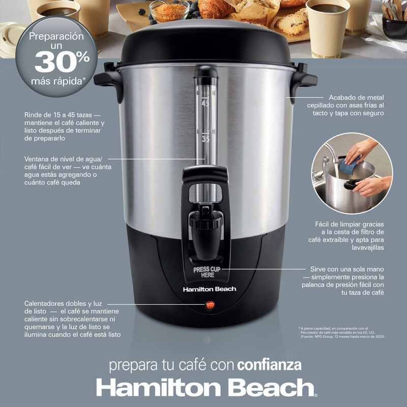 Cafetera Hamilton Beach Fast Brew 45 Tazas image number null