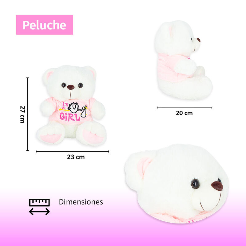 Oso De Peluche Con Playera Rosa It S A Girl Con... image number null