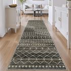 Alfombra Miukiki 2 &times; 254 cm Lavable Antideslizante Negra