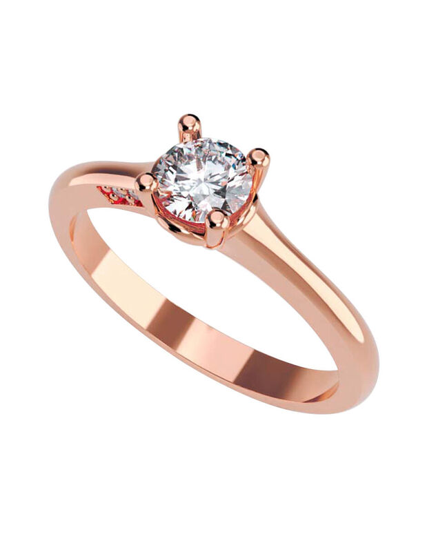 Anillo de Compromiso en Oro de 10K con Circonia... image number null