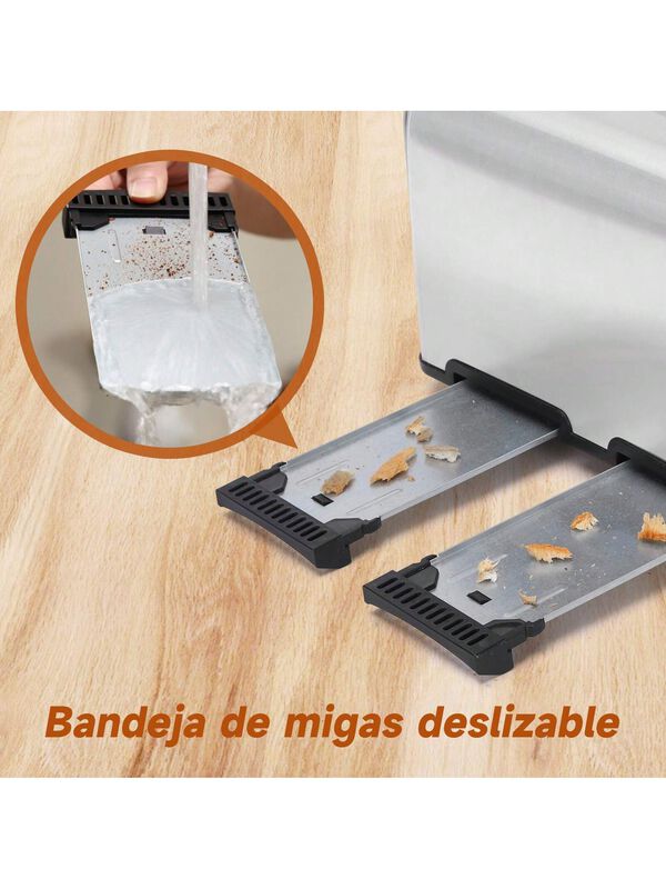 Tostadora Acero Inoxidable 4 Rebanadas 1750w Pl... image number null