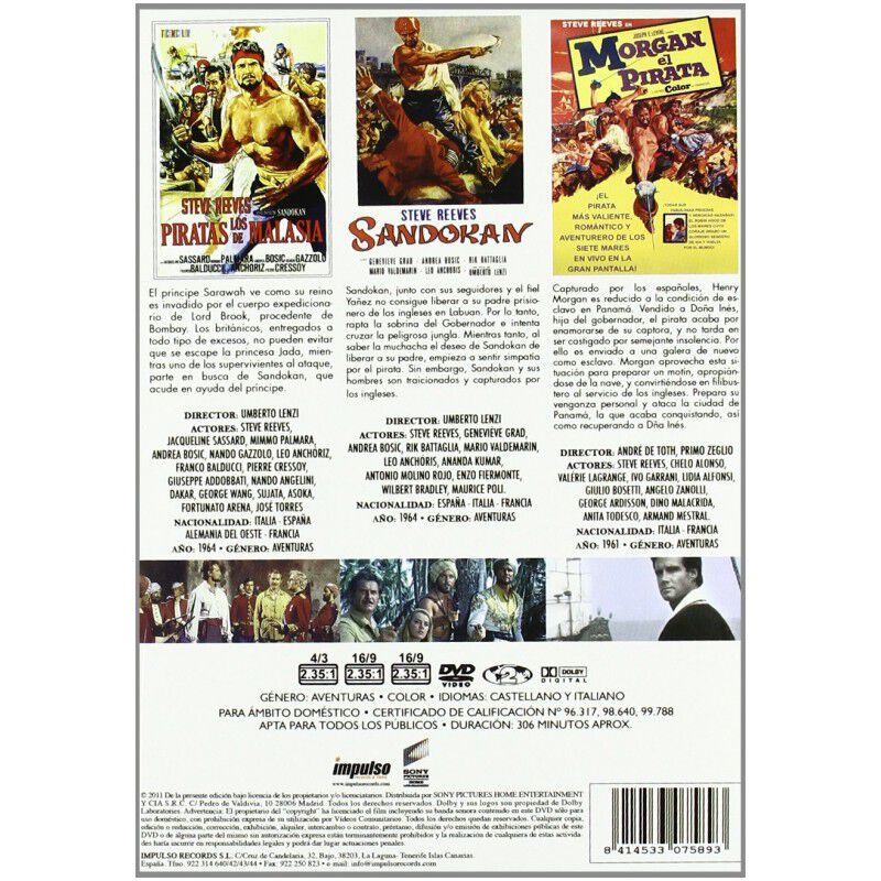 Grandes Films Cl&aacute;sicos: Piratas Y Aventuras [dv... image number null