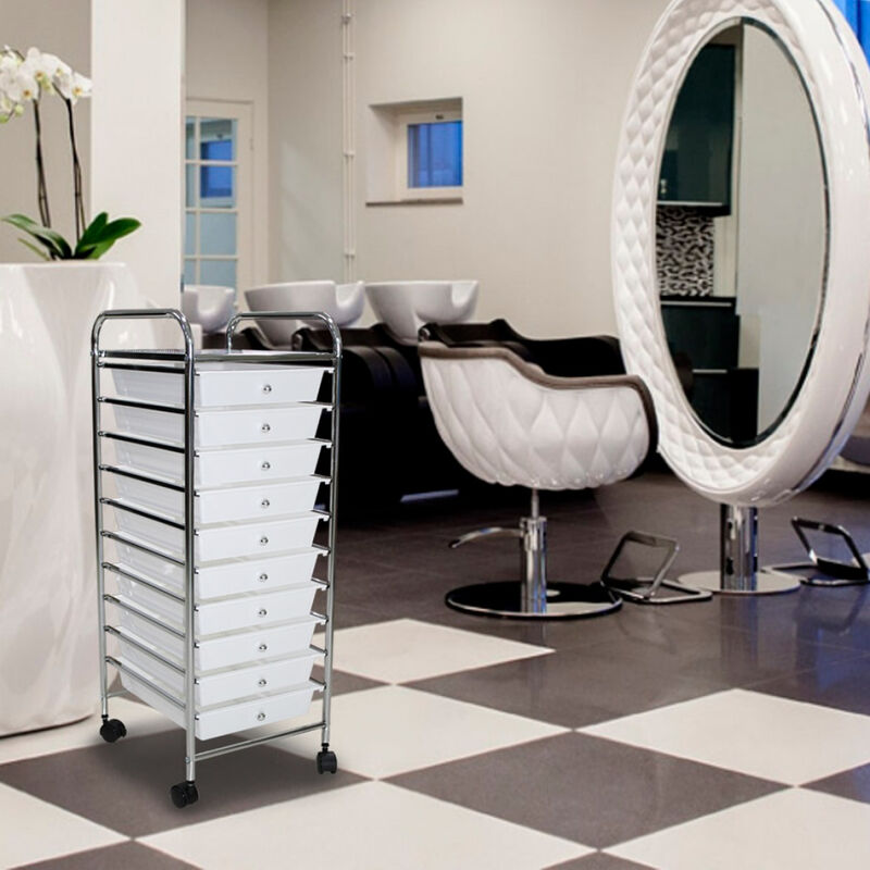 Carrito Organizador Multiusos  Blanco / Plata 1... image number null