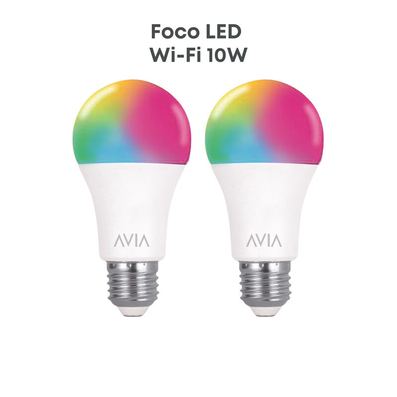 Pack 2 piezas Foco Inteligente Wifi 10w Avia Sm... image number null