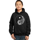 Sudadera Con Capucha Word Art Para Ni&ntilde;o - YIN YANG - Negro
