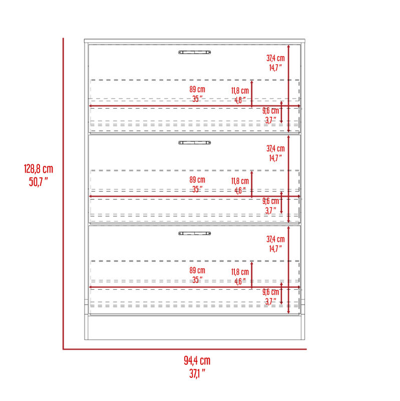 Zapatero Merl&iacute;n Caf&eacute; Claro Y Blanco Virtual Mue... image number null