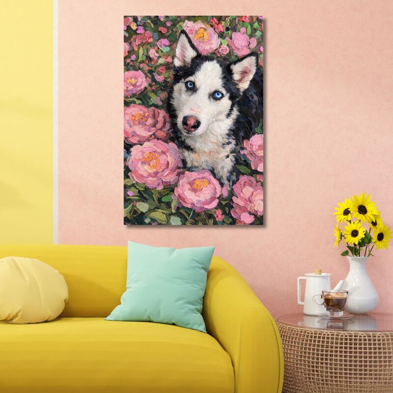 Cuadro Decorativo Impreso 90x122cm Husky image number null