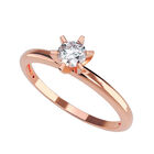 Anillo de Compromiso de 14K con Diamante de Laboratorio 0.20 CT F VS1 Talla 6.5 ORO ROSA 14K &ndash; / M414-20-14R-LG-65